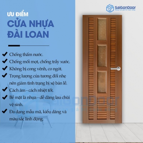 CỬA NHỰA GIẢ GỖ GIÁ RẺ CHỈ TỪ 2,000,000Đ/ BỘ