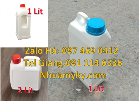 Can nhựa 5 lít vuông, Can nhựa 20l đựng dầu nhớt, Can 5 lít vòi nhấn đựng nước lau sàn, can hdpe giá