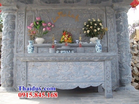 15 bàn lễ đẹp vĩnh phúc - bàn lễ đá ngoài trời