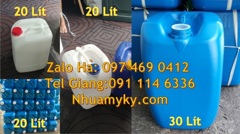 can 25l đựng tinh dầu, can dẹp 30 lít đựng thuốc thú y giá rẻ, can 20l 1kg, can 25l xanh, Can nhựa