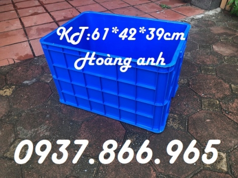 Thùng nhựa đựng hàng trong phân xưởng, thùng nhựa công nghiệp đặc, Thùng nhựa đặc có nắp cao 39cm