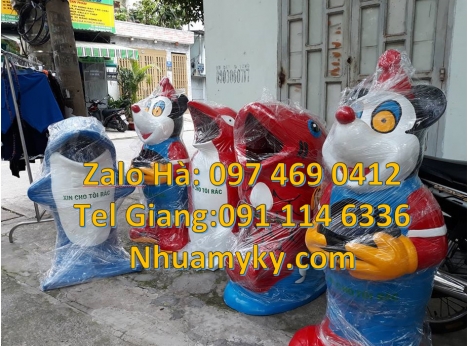 Thùng rác chuột mickey. Thùng rác hình chuột túi Thùng rác hình con gấu. Sọt rác cánh cụt, sọt