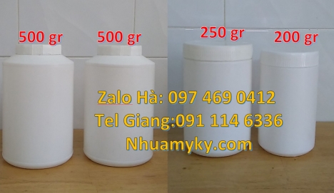 Hũ nhựa 2kg hdpe, Hũ 0.5kg lùn, Hũ đựng nông dược, Hũ nhựa 500gr đựng nông dược, hũ nhựa đựng kẹo ca