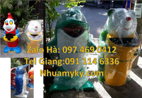 Thùng rác chuột mickey. Thùng rác hình chuột túi Thùng rác hình con gấu. Sọt rác cánh cụt, sọt