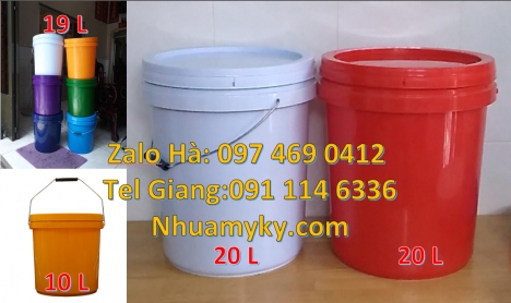 Vỏ thùng sơn 3,8 lít, Vỏ thùng 5 lít quai nhựa, Vỏ thùng sơn 20 lít quai sắt, Vỏ thùng sơn