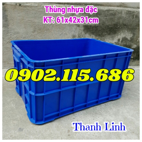 Thùng nhựa đặc HS019, sóng nhựa bít HS019, thùng nhựa công nghiệp, thùng nhựa đặc đựng hàng hóa, thù