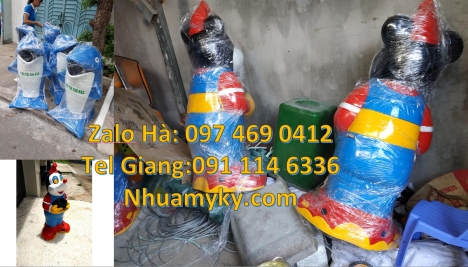 Thùng rác chuột mickey. Thùng rác hình chuột túi Thùng rác hình con gấu. Sọt rác cánh cụt, sọt