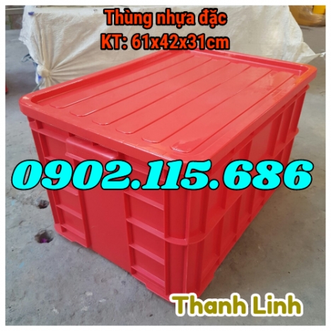 Thùng nhựa đặc HS019, sóng nhựa bít HS019, thùng nhựa công nghiệp, thùng nhựa đặc đựng hàng hóa, thù