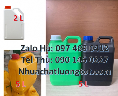 Can 2l vuông, can 4l tròn, can 5l vuông, can nhựa nhỏ giá rẻ Địa chỉ bán can nhỏ, Can dẹp 0.5L, can