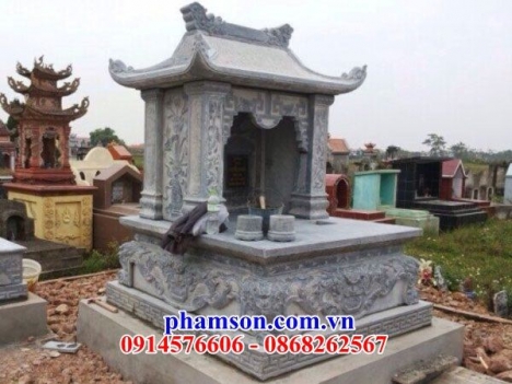 176 lăng mộ đá đẹp vĩnh long - mồ có mái che bằng đá