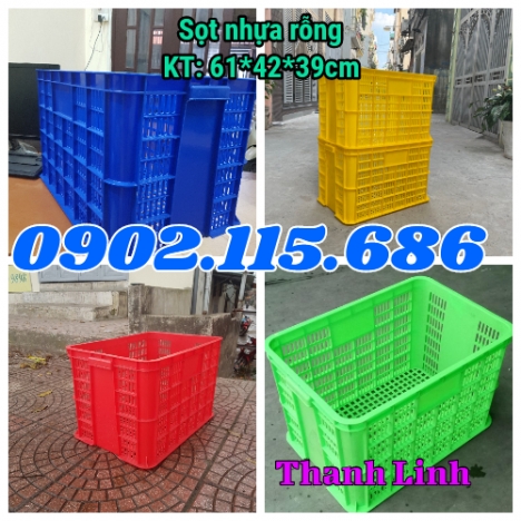 Sóng nhựa rỗng, sọt nhựa HS005, thùng nhựa rỗng, sóng nhựa hở 3T9, sóng nhựa công nghiệp, sọt nhựa s
