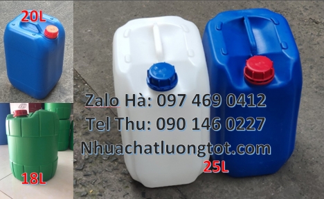 can nhựa giá rẻ hcm, can dẹp 30 đựng nông dược, can 30l vuông xanh, can 25l xanh Can 10L đựng hóa ch