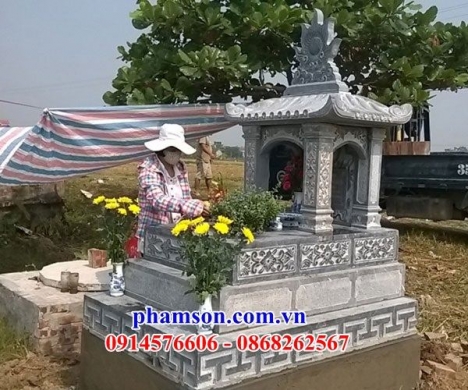 176 lăng mộ đá đẹp vĩnh long - mồ có mái che bằng đá