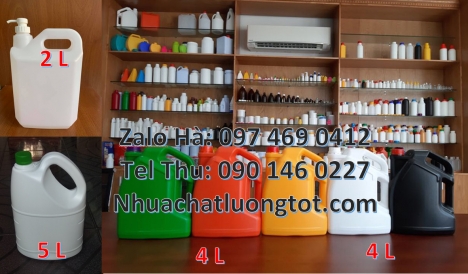 Can 2l vuông, can 4l tròn, can 5l vuông, can nhựa nhỏ giá rẻ Địa chỉ bán can nhỏ, Can dẹp 0.5L, can