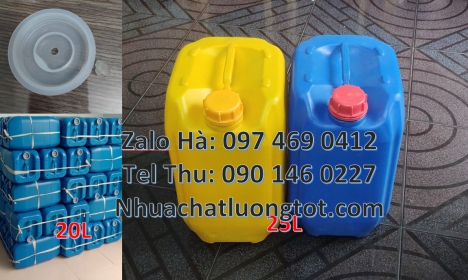 can nhựa giá rẻ hcm, can dẹp 30 đựng nông dược, can 30l vuông xanh, can 25l xanh Can 10L đựng hóa ch