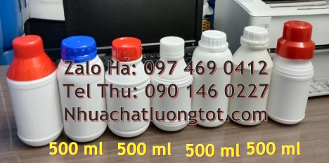 chai 500m chia vạch, bình nhựa 0.5 lít, chai nhựa lớn giá sỉ, Chai 50ml trắng sữa, Chai 500ml miệng