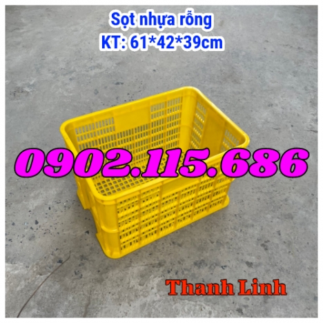 Sóng nhựa rỗng, sọt nhựa HS005, thùng nhựa rỗng, sóng nhựa hở 3T9, sóng nhựa công nghiệp, sọt nhựa s