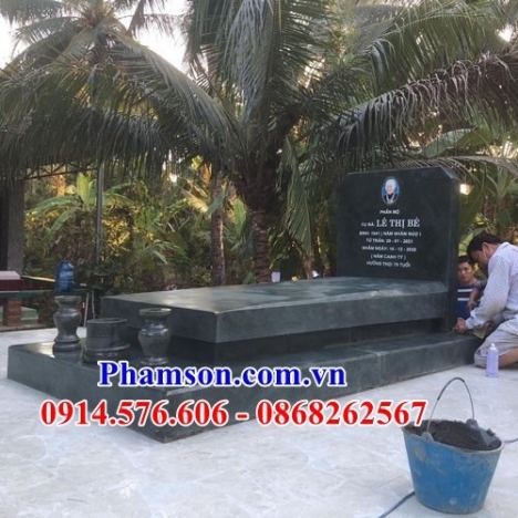 46 mộ đá đơn giản giá rẻ sóc trăng - mộ đá kim tĩnh không mái