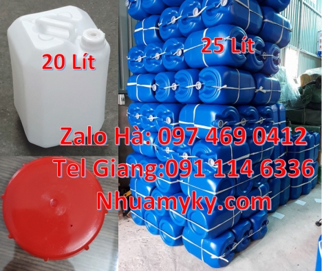 Can nhựa 20 lít đựng dung môi can nhựa 30 lít đựng thực phẩm, can nhựa 30 lít dẹp đựng axit, can 2