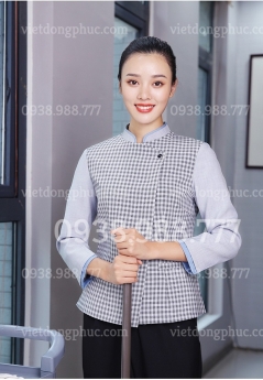 Trang phục nhân viên buồng phòng giá rẻ, thiết kế đẹp, chất lượng, giá tốt