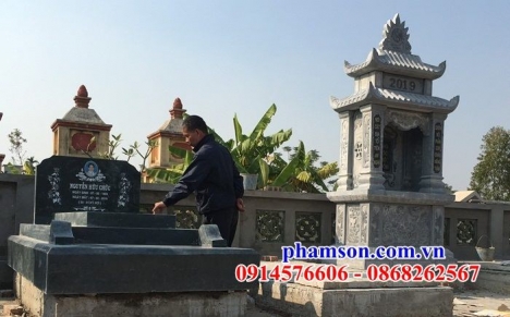 120 mộ đá xanh rêu đẹp hải dương - mộ đá đơn giản