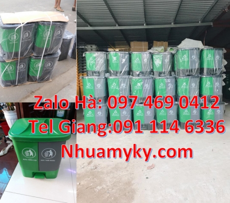 Thùng rác 2 ngăn nắp lật, Thùng rác 3 ngăn bập bênh, thùng rác 2 ngăn gia đình Thùng đựng rác 2 ngăn