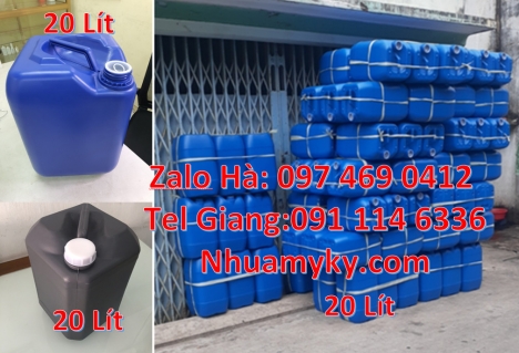 Can nhựa 20 lít đựng dung môi can nhựa 30 lít đựng thực phẩm, can nhựa 30 lít dẹp đựng axit, can 2