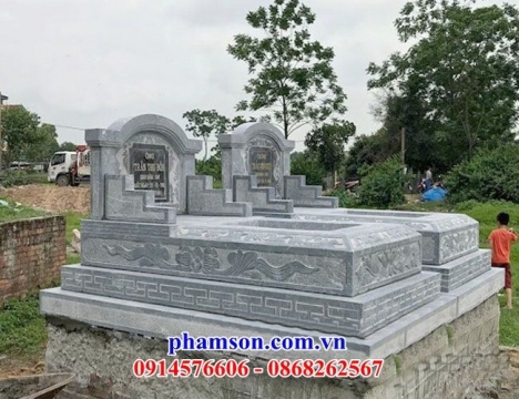 120 mộ đá xanh rêu đẹp hải dương - mộ đá đơn giản