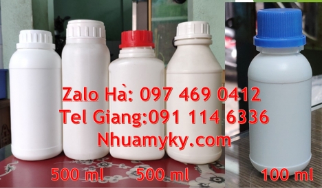 Chai nhựa 50ml đựng thuốc trừ sâu, Chai 100ml màu trong Chai nhựa 1000ml đựng mật ong, chai nhựa đự