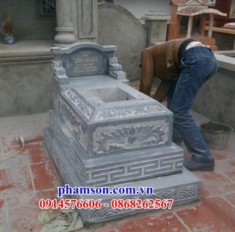 520 mộ tam cấp đá long an - mộ đá đẹp