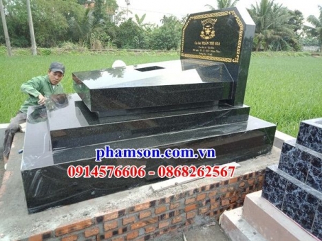 007 lăng đá xanh rêu cao cấp hải phòng - mộ đá đẹp