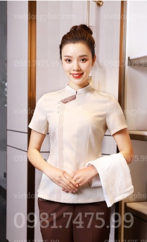 Trang phục nhân viên buồng phòng giá rẻ, thiết kế đẹp, chất lượng, giá tốt