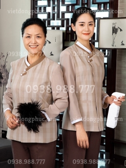 Trang phục nhân viên buồng phòng giá rẻ, thiết kế đẹp, chất lượng, giá tốt