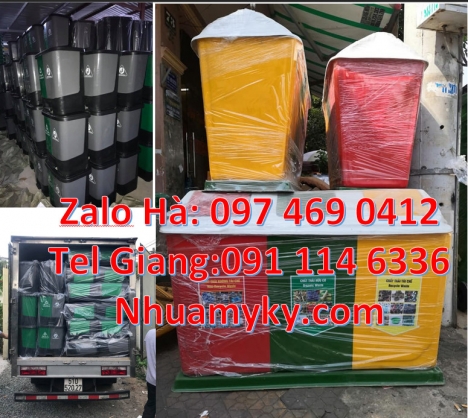 Thùng rác 2 ngăn nắp lật, Thùng rác 3 ngăn bập bênh, thùng rác 2 ngăn gia đình Thùng đựng rác 2 ngăn