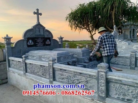 11 lăng mộ công giáo đẹp bến tre - mộ đạo bằng đá xanh