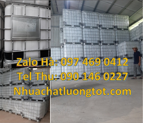 bán thùng nhựa 1000l, bồn nhựa 1000l trắng Tank nhựa 1 khối, Thùng nhựa ibc, Thùng nhựa 1000l đựng