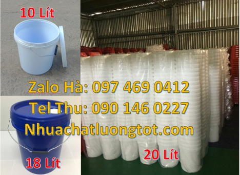 Giá bán Xô nhựa 3.8 lit, thùng nhựa 5 lít, vỏ thùng sơn giá rẻ, thùng sơn 10 lít, thùng nhựa 19 l