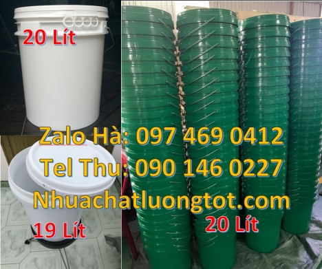 Giá bán Xô nhựa 3.8 lit, thùng nhựa 5 lít, vỏ thùng sơn giá rẻ, thùng sơn 10 lít, thùng nhựa 19 l