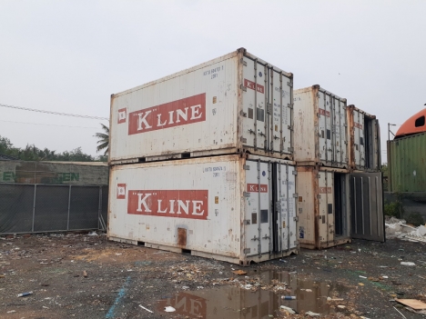 Container lạnh chứa thịt đông lạnh, trái cây