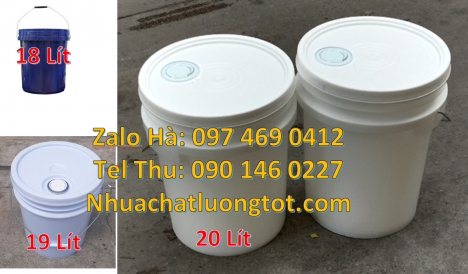 Giá bán Xô nhựa 3.8 lit, thùng nhựa 5 lít, vỏ thùng sơn giá rẻ, thùng sơn 10 lít, thùng nhựa 19 l