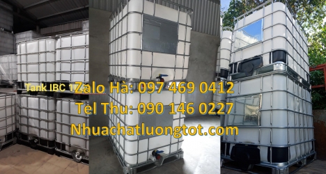 bán thùng nhựa 1000l, bồn nhựa 1000l trắng Tank nhựa 1 khối, Thùng nhựa ibc, Thùng nhựa 1000l đựng
