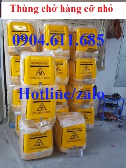 Thùng chở hàng sau xe máy, thùng chở hàng cỡ nhỏ, thùng chở chất thải y tế