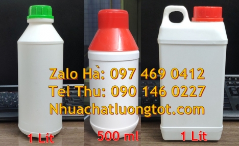 Chai 100ml đựng thuốc sâu, Chai nhựa 500ml đựng hóa chất. Chai 30ml garenty, Chai 500ml hdpe, Chai n