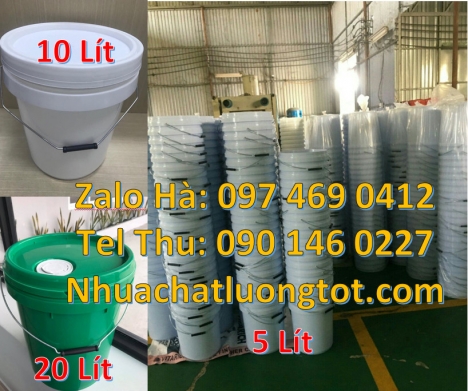 Giá bán Xô nhựa 3.8 lit, thùng nhựa 5 lít, vỏ thùng sơn giá rẻ, thùng sơn 10 lít, thùng nhựa 19 l