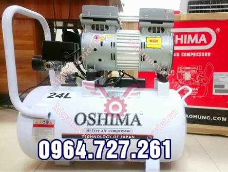 Máy nén khí không dầu OSHIMA 3 phút nạp đủ 24L hơi, ảnh thật tự chụp