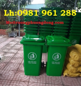 Thùng rác công cộng ngoài trời 240 lít ,thùng rác nhựa 240l