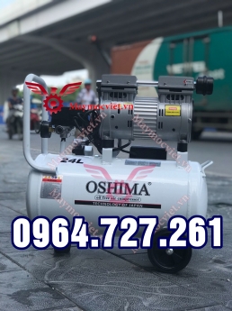 Máy nén khí không dầu OSHIMA 3 phút nạp đủ 24L hơi, ảnh thật tự chụp