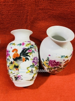 Giao lưu đôi bình gốm giang tây hoa mẫu đơn