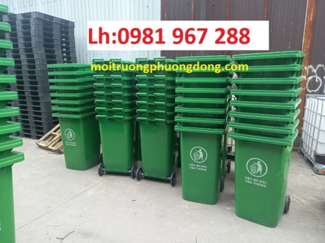 Thùng rác công cộng ngoài trời 240 lít ,thùng rác nhựa 240l
