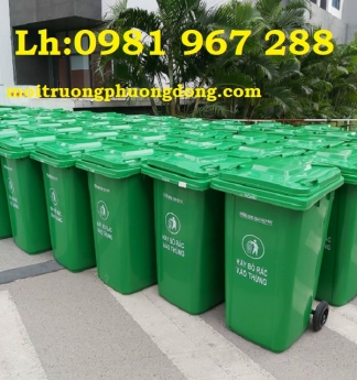 Thùng rác công cộng ngoài trời 240 lít ,thùng rác nhựa 240l
